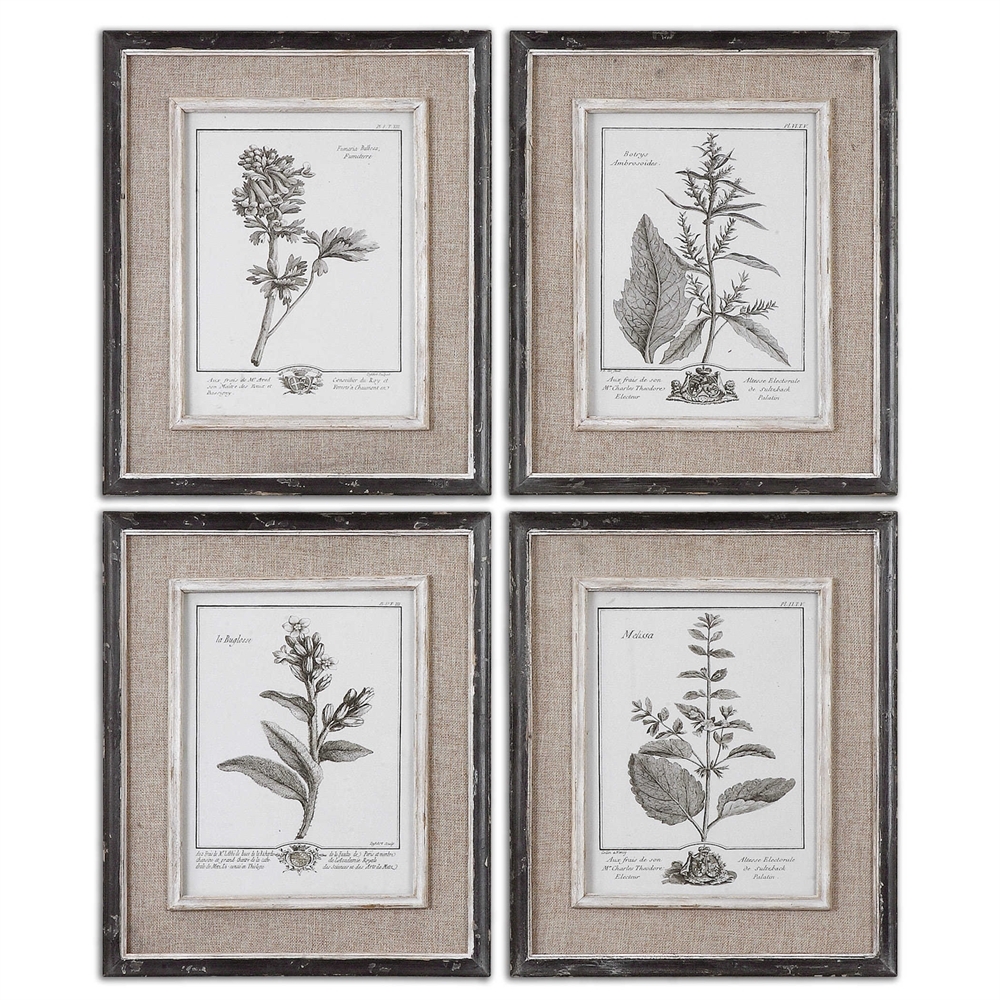 Casual Grey Study Framed Prints, S/4 - Image 0