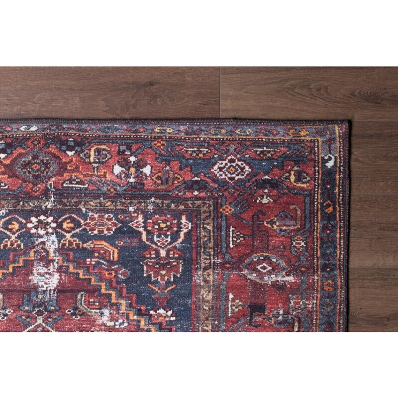 Bespoky Vintage Rugs Oriental Indoor/Outdoor Area Rug, Red, 5' x 7' - Image 1