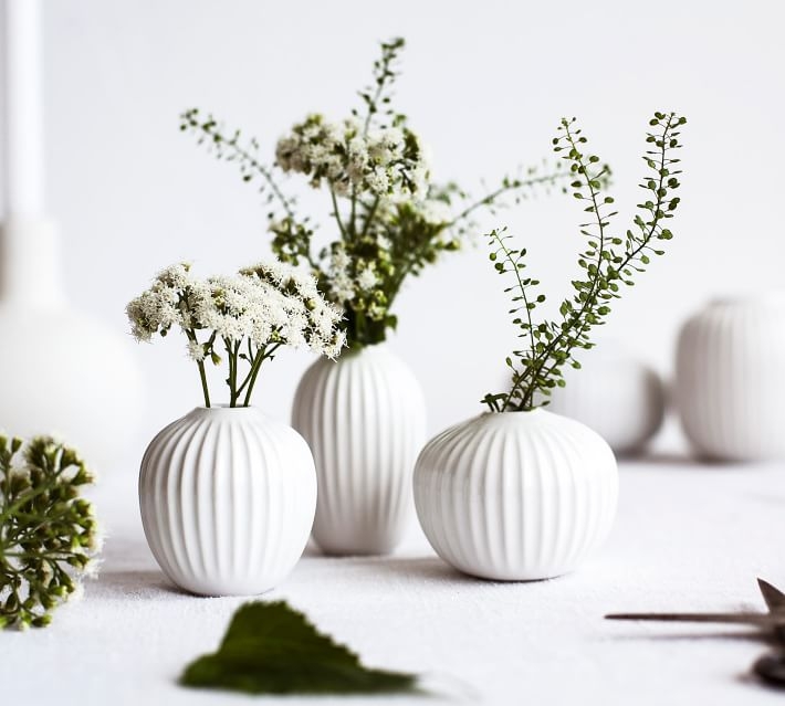 Kahler Hammershi Miniature Vases, Set of 3, White - Image 0