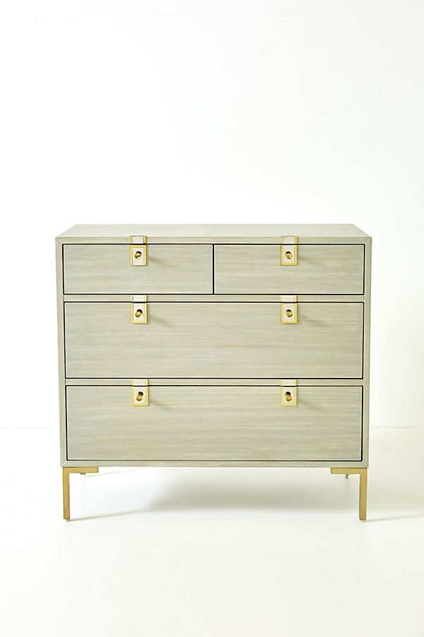 Ingram Four-Drawer Dresser - Light Grey - Image 0