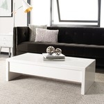 Kinsley Lift -Top Coffee Table - White/Chrome - Safavieh - Image 4
