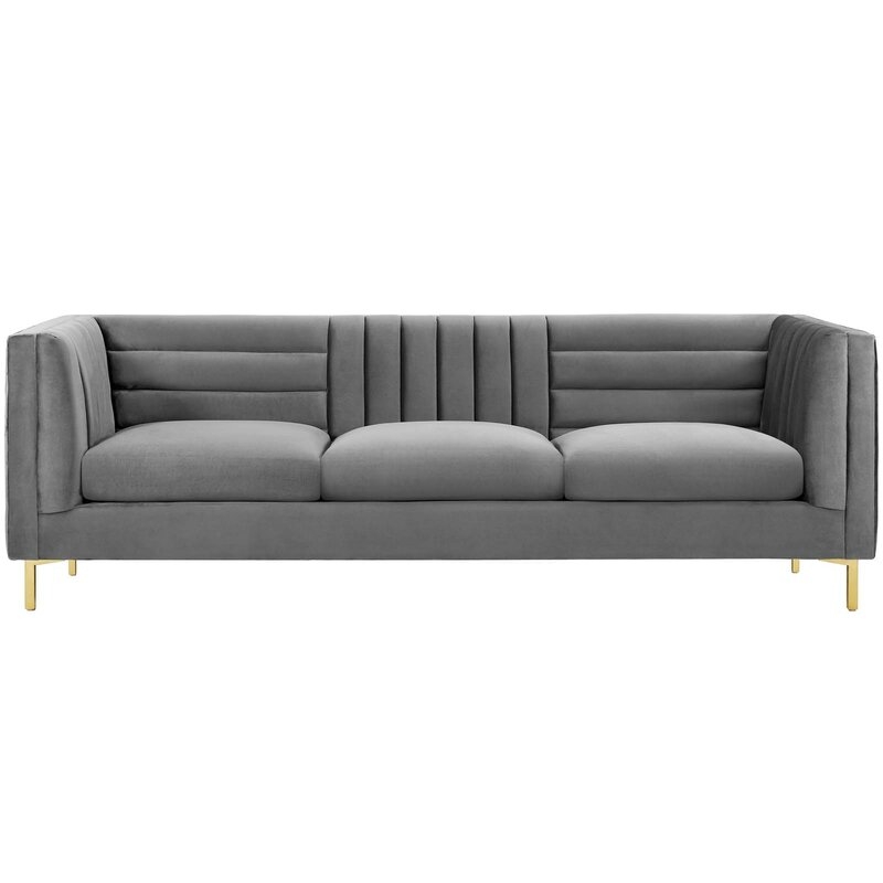 Gray Machuca Chesterfield Sofa - Image 0