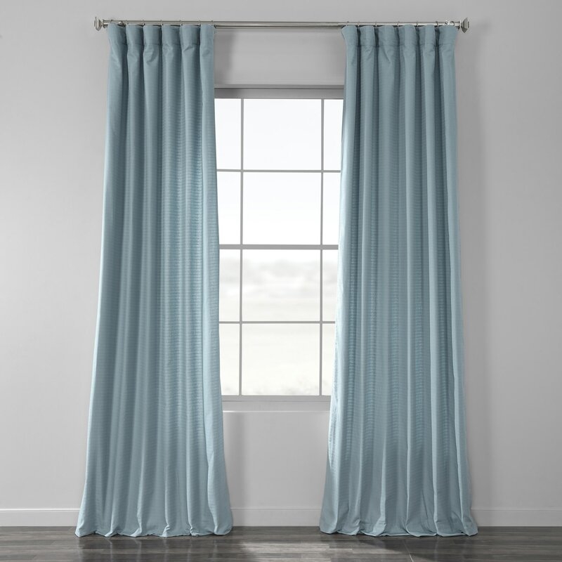 Dario 100% Cotton Room Darkening Thermal Rod Pocket Single Curtain Panel - Image 0