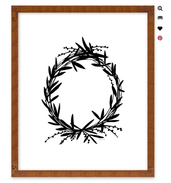 Black Wreath by Kate Roebuck for Artfully Walls - Image 0