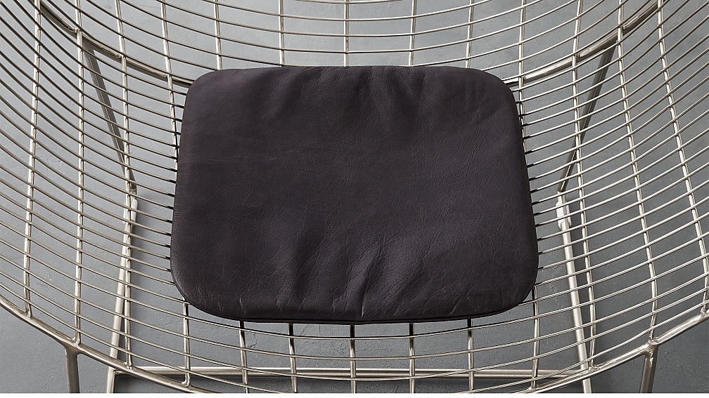black leather chair cushion - Image 1