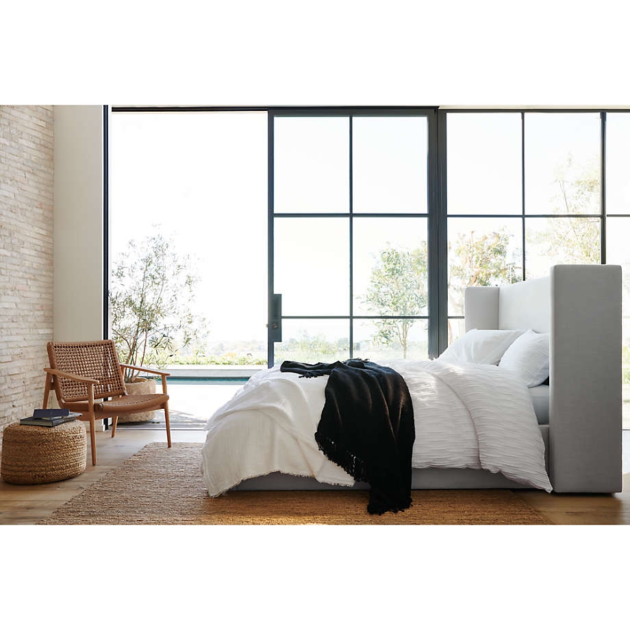 Arden Oyster Grey Upholstered King Bed with 52" Headboard - Image 3