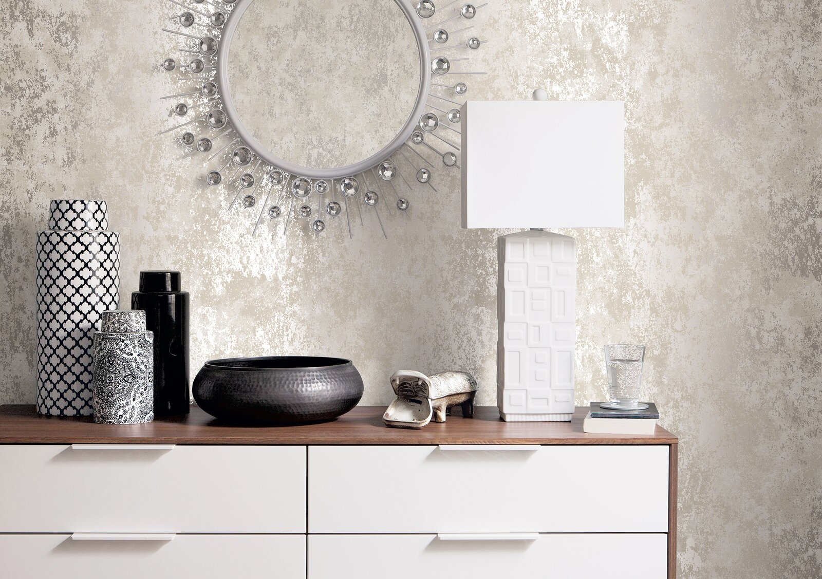 Galerie Wallcoverings Metallic FX Industrial Texture 33' L x 21"" W Wallpaper Roll - Image 1