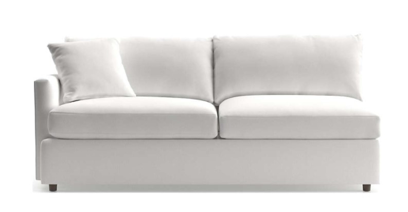 Lounge II Petite Left Arm Sofa- View White - Image 0