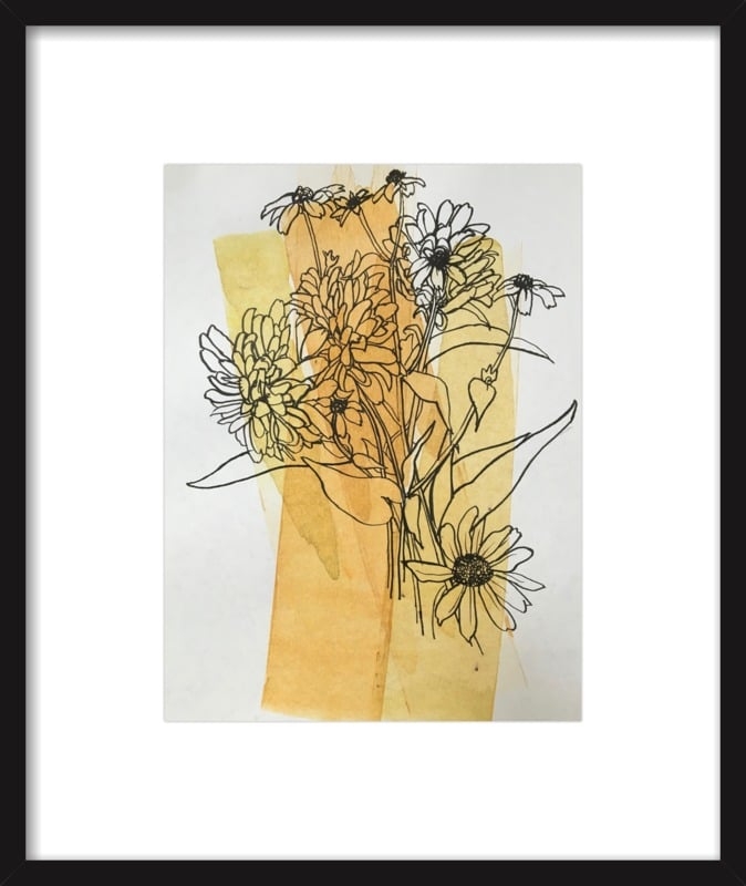 Meadow Flowers by Megan Williamson for Artfully Walls BLACK FRAME - Image 0