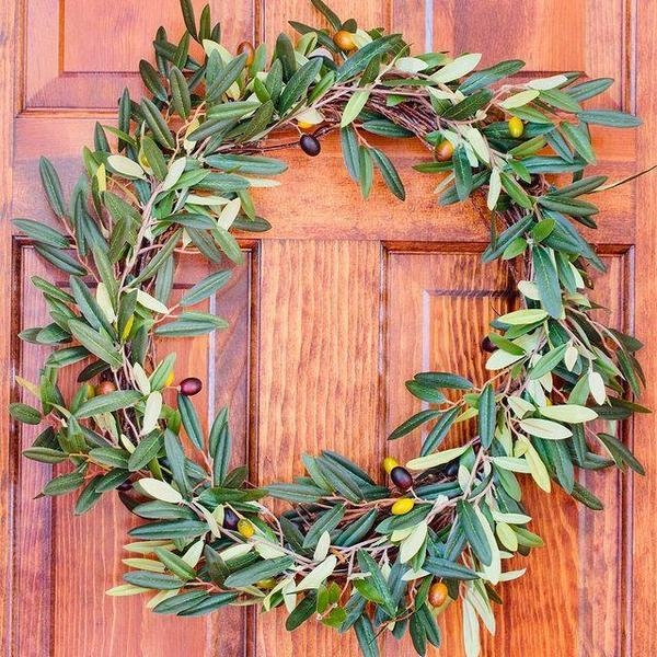 Faux Olive Wreath, 20" - Image 1