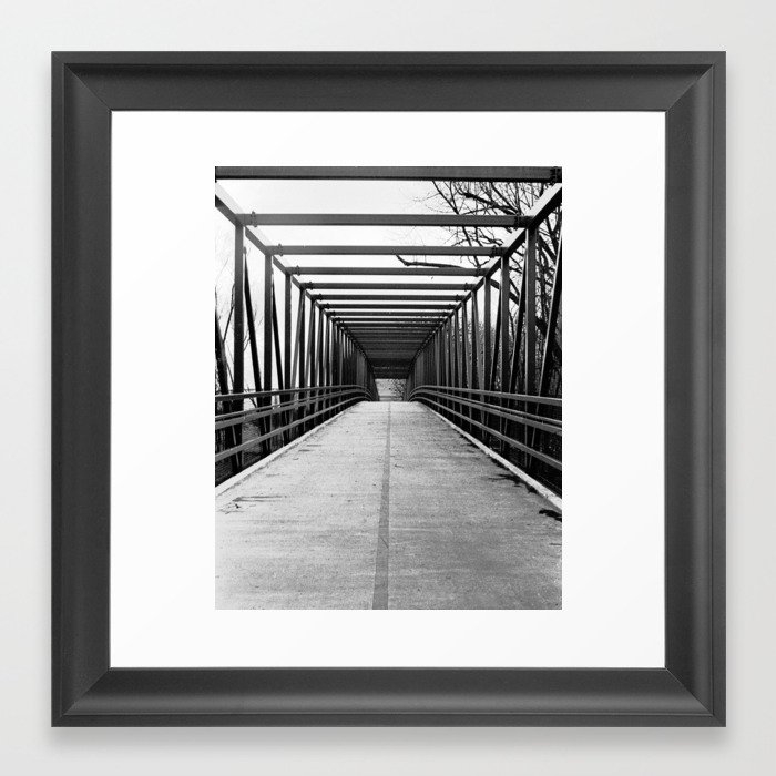 Bridge to Nowhere Black and White Photography Framed Art Print - Image 0