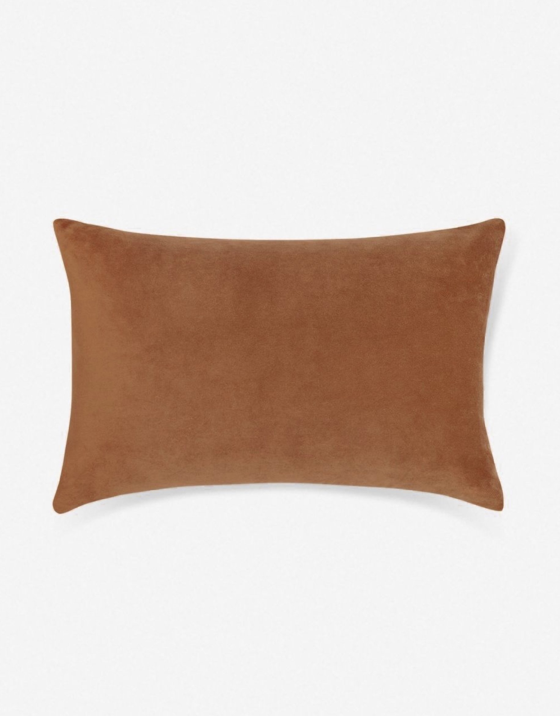 Charlotte Velvet Lumbar Pillow, Burnt Orange, 13" x 20" - Image 0