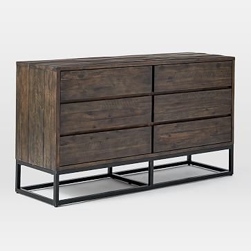 Logan 6-Drawer Dresser, Smoked Brown - Image 1