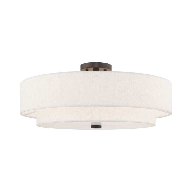 Paquette 5 - Light 22" Shaded Tiered Semi Flush Mount - Image 0