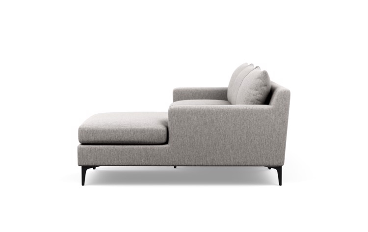 SLOAN Sectional Sofa with Right Chaise in Earth with matte black legs - Image 4