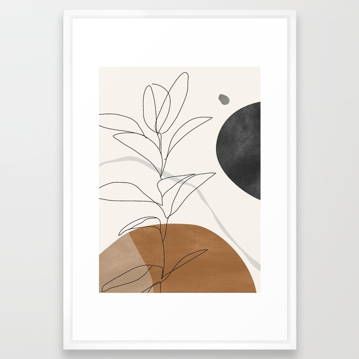 Abstract Art /Minimal Plant Framed Art Print - Image 0