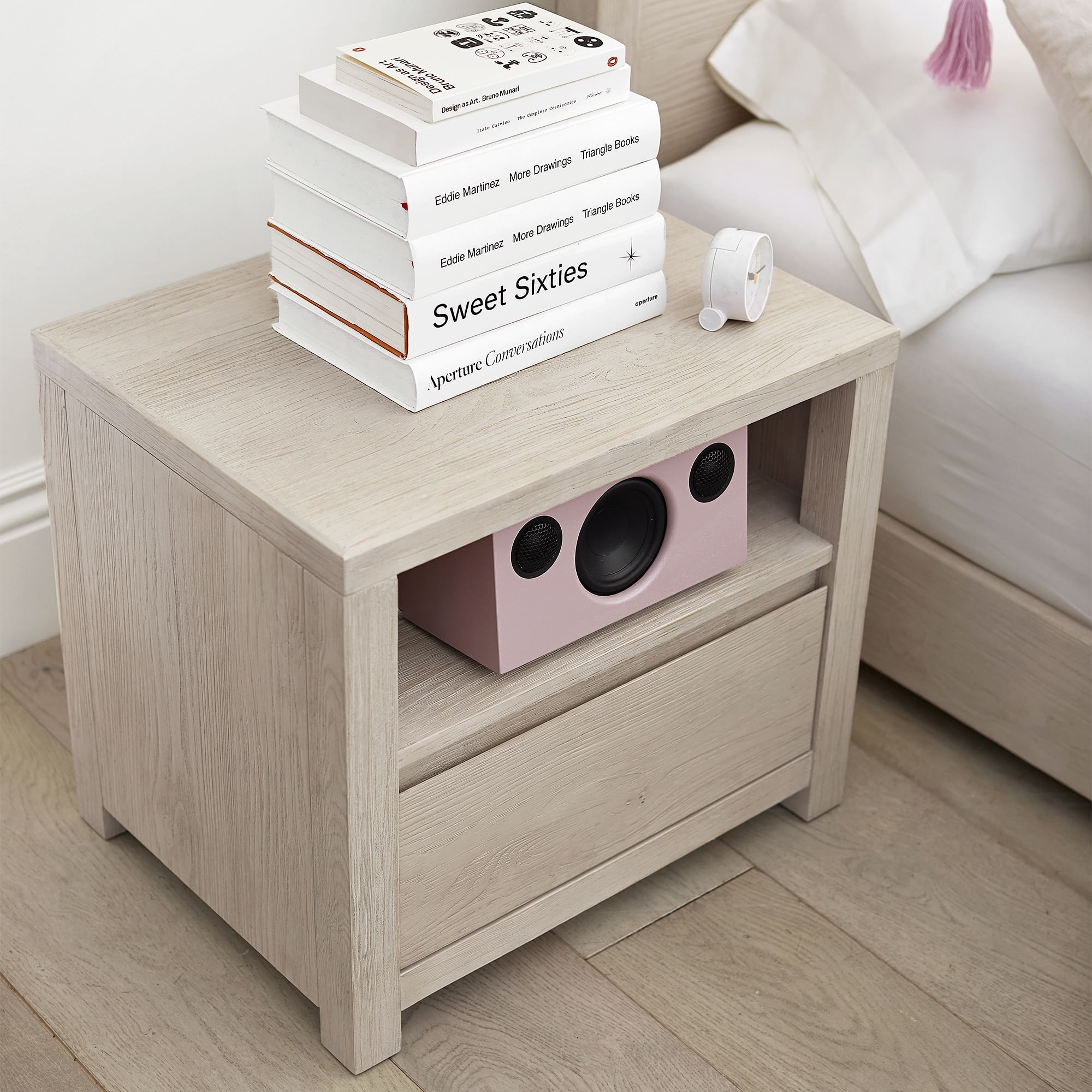 Costa Nightstand, Weathered White - Image 2