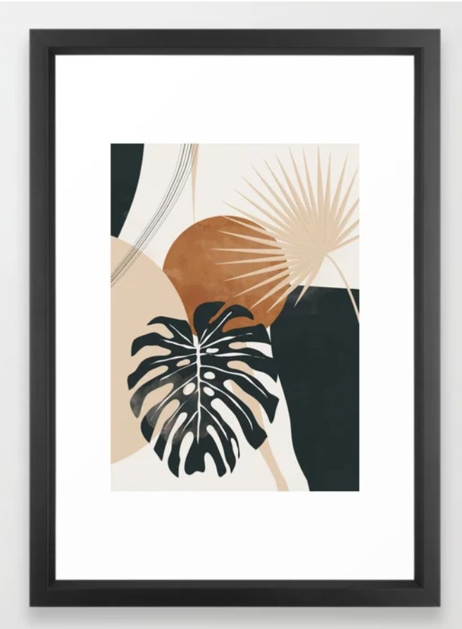 Abstract Art Tropical Leaves 7 Framed Art Print - Image 0