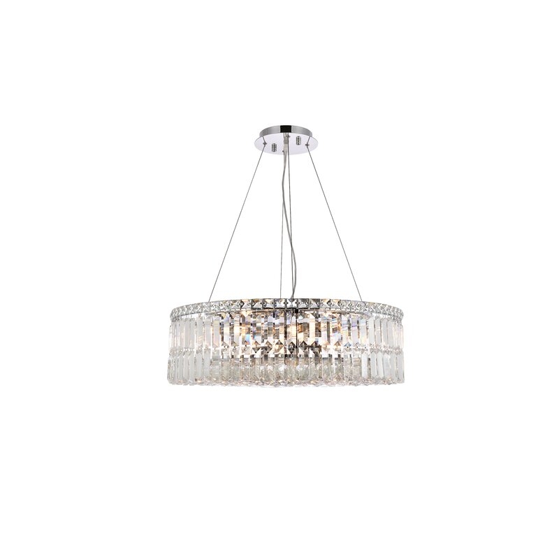Langer 12 - Light Unique / Statement Geometric Chandelier with Crystal Accents - Image 0
