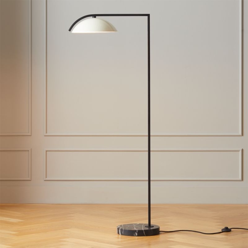 Belgrave White Globe Floor Lamp - Image 1