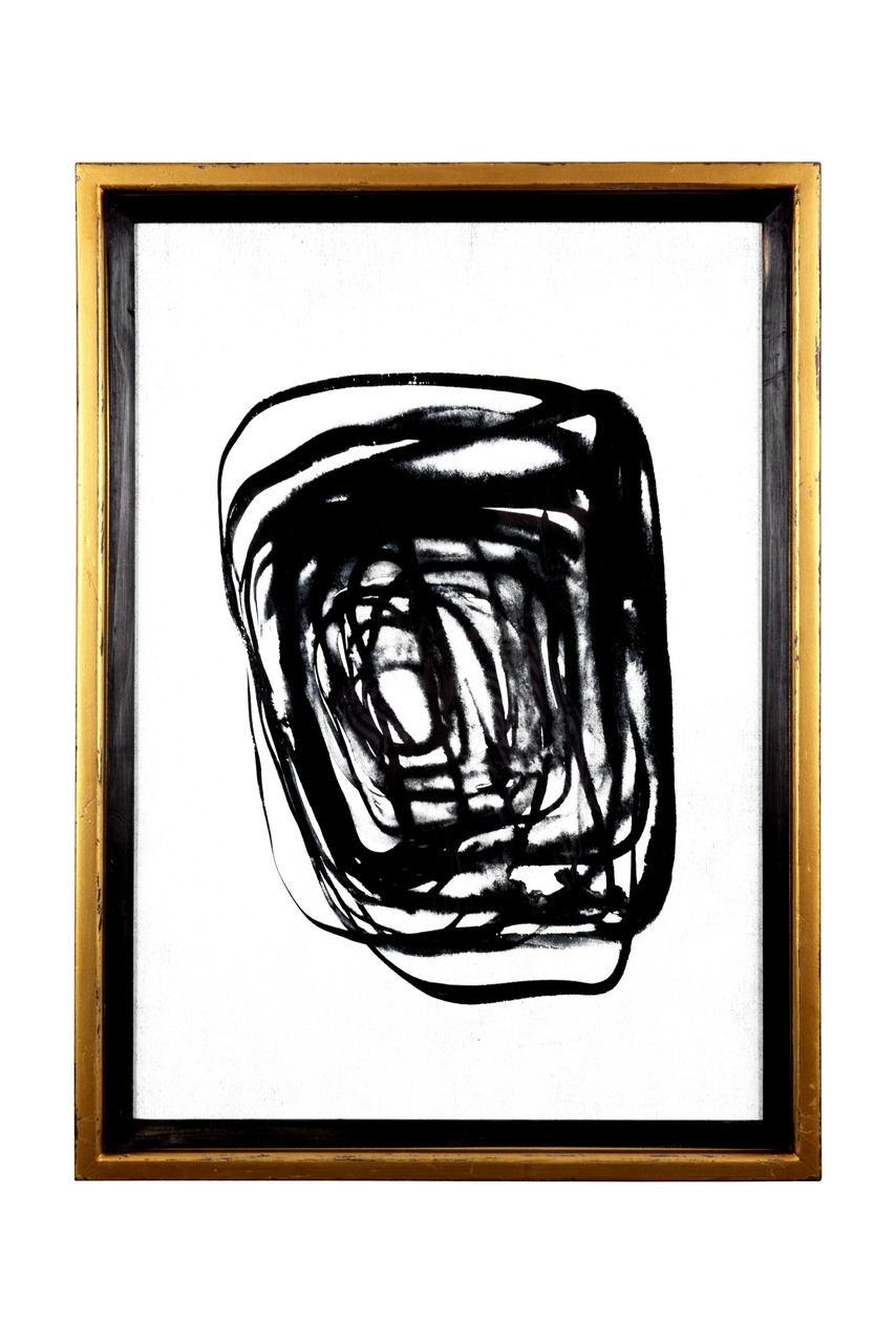 Black & White Abstract Framed Artwork, Set of 3 - Image 5