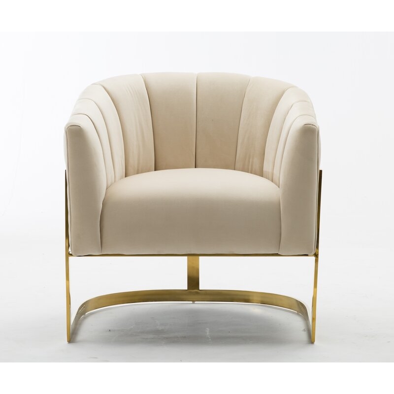 Sorrell 30'' Wide Velvet Barrel Chair - Image 1