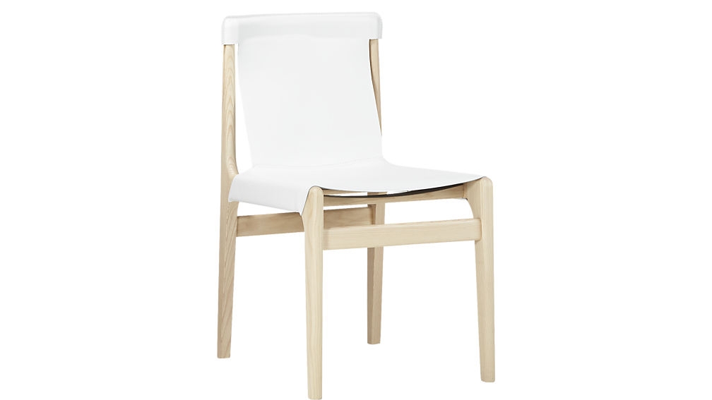 burano white leather sling chair - Image 0