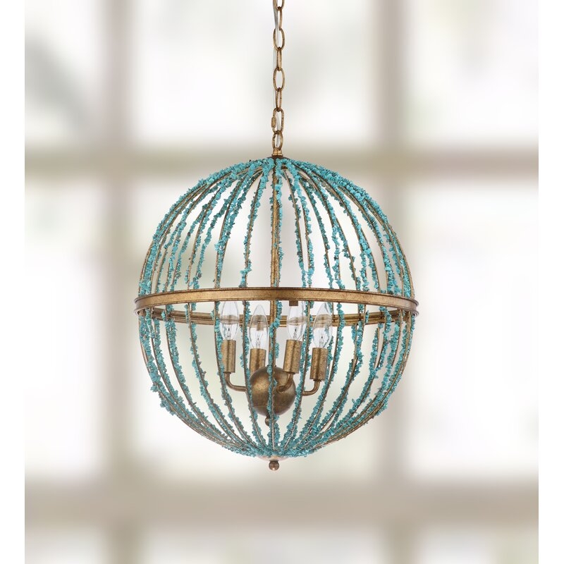 Rahman 4-Light Candle Style Globe Chandelier - Image 1
