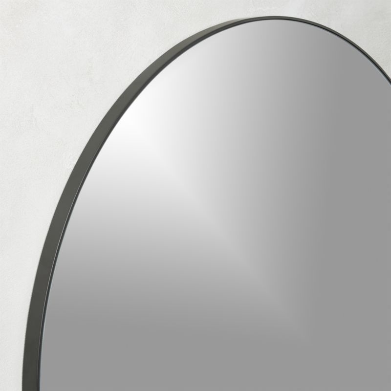 infinity 36" round black wall mirror - Image 1