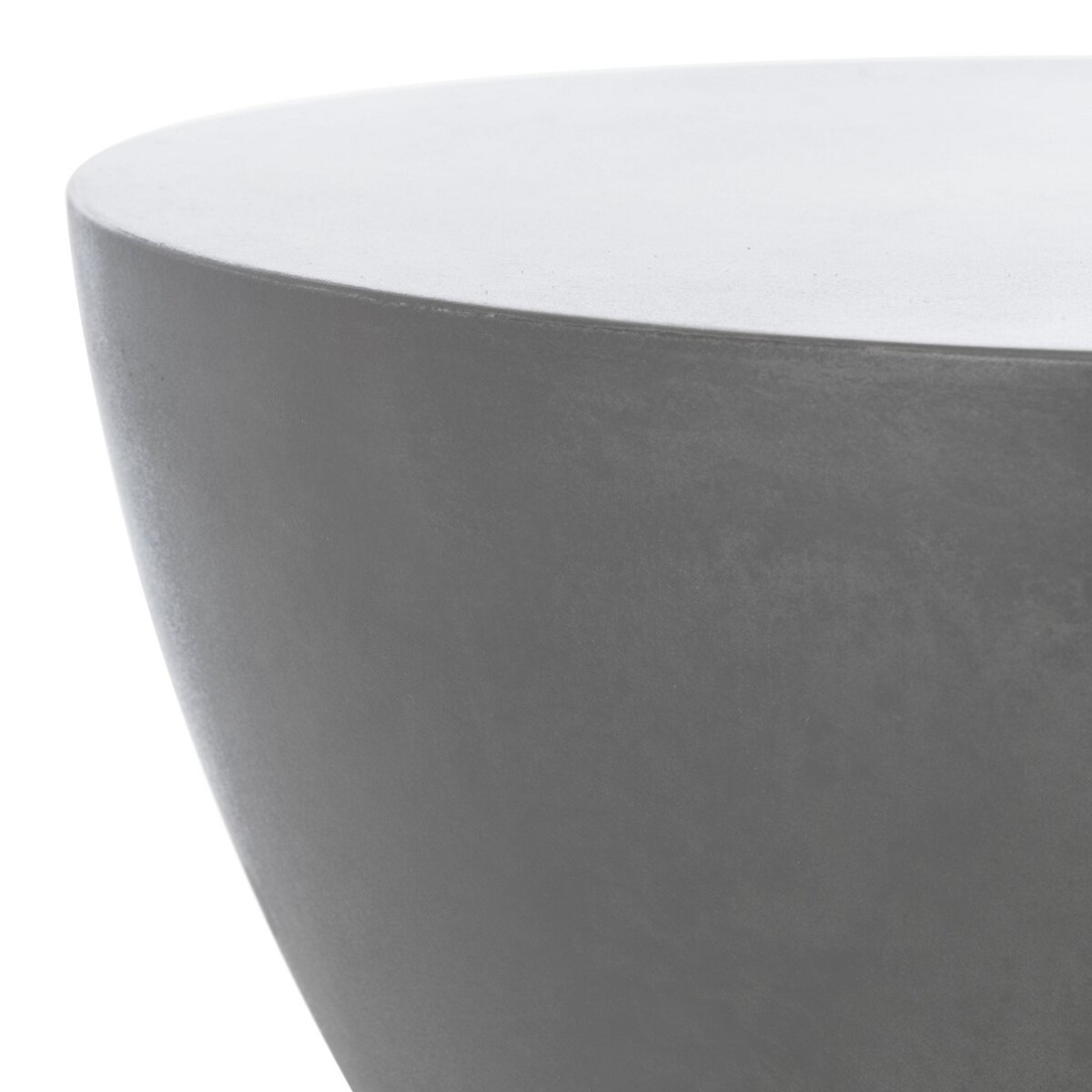 Athena Indoor/Outdoor Modern Concrete Round 17.7-Inch H Accent Table - Dark Grey - Safavieh - Image 3