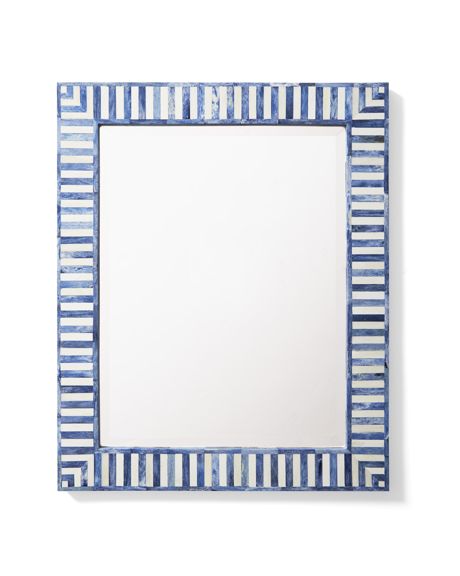 Bar Harbor Bone Inlay Mirror - Small - Blue - Image 0