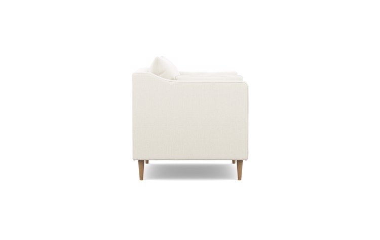 Caitlin by The Everygirl Chairs in Ivory Fabric with Natural Oak Tapered Round Wood Leg - Image 2