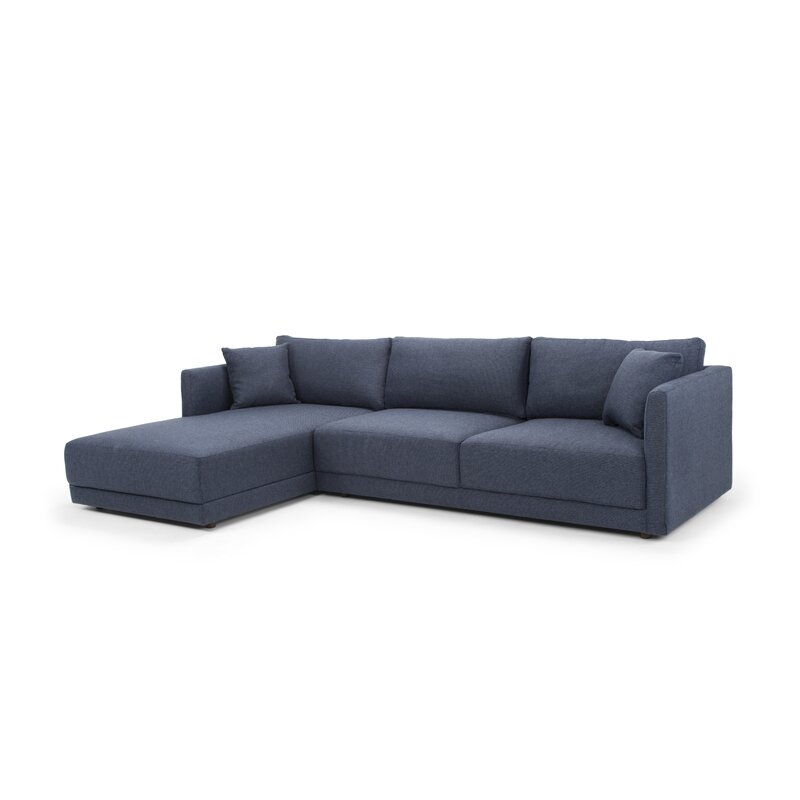116.14" Wide Sectional - Blue - Left Hand Facing - Image 1