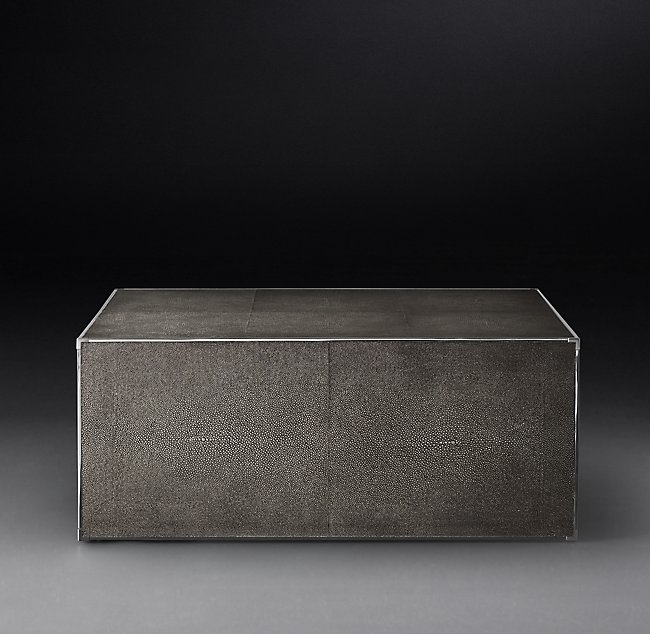 SAUNDERSON SHAGREEN CUBE SQUARE COFFEE TABLE - Image 0