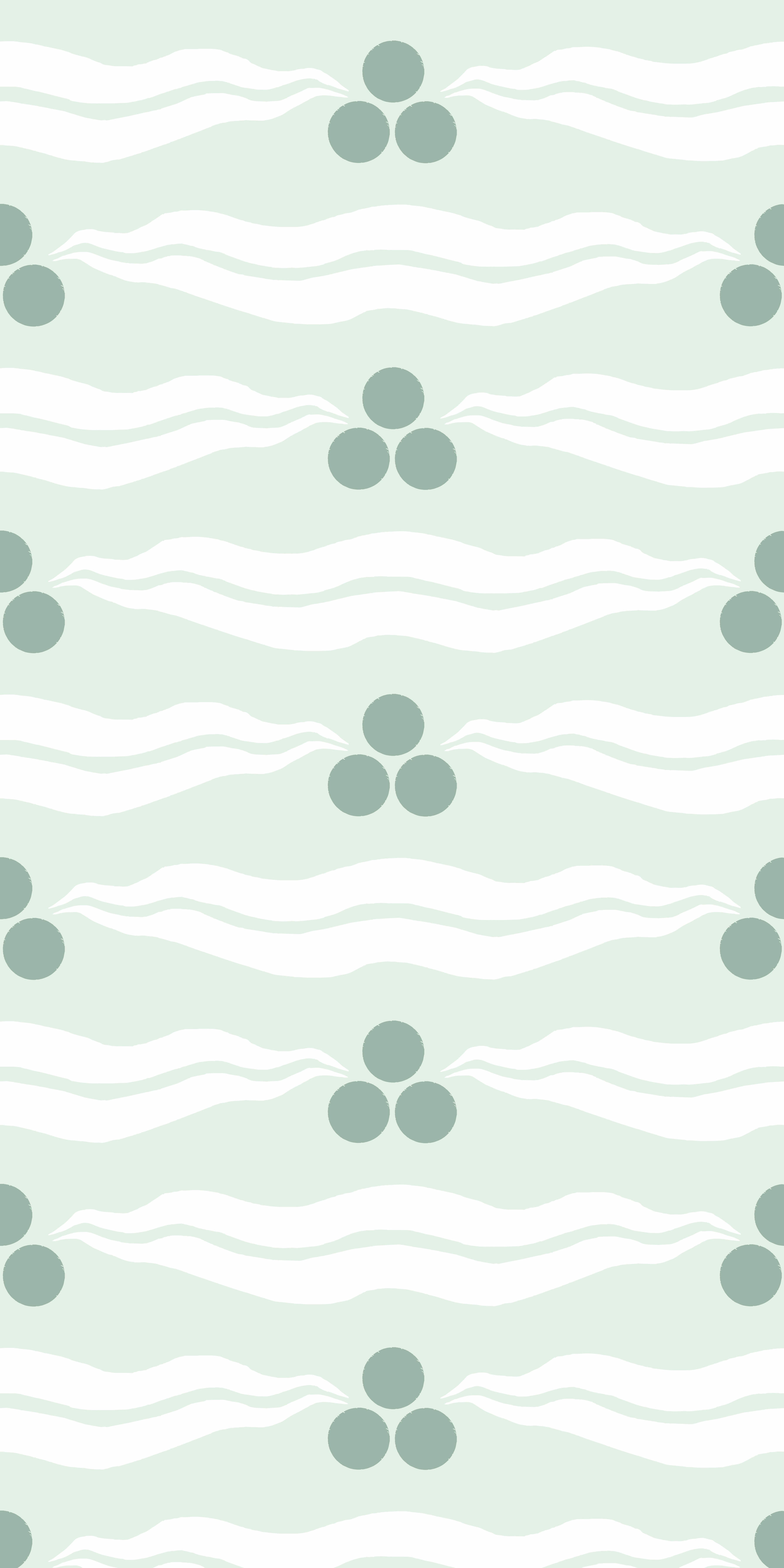 Turkish Stripe Peel & Stick Wallpaper, Mint, 2' x 10' - Image 0