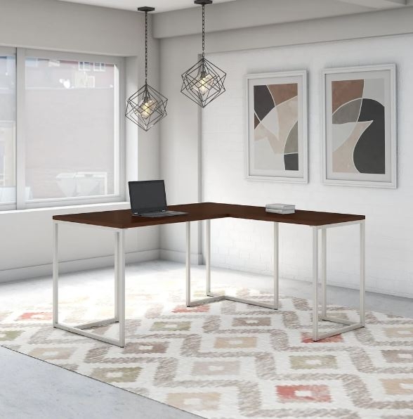 Method 72W L Shaped Desk from Office by kathy ireland® - Walnut Finish - Image 0