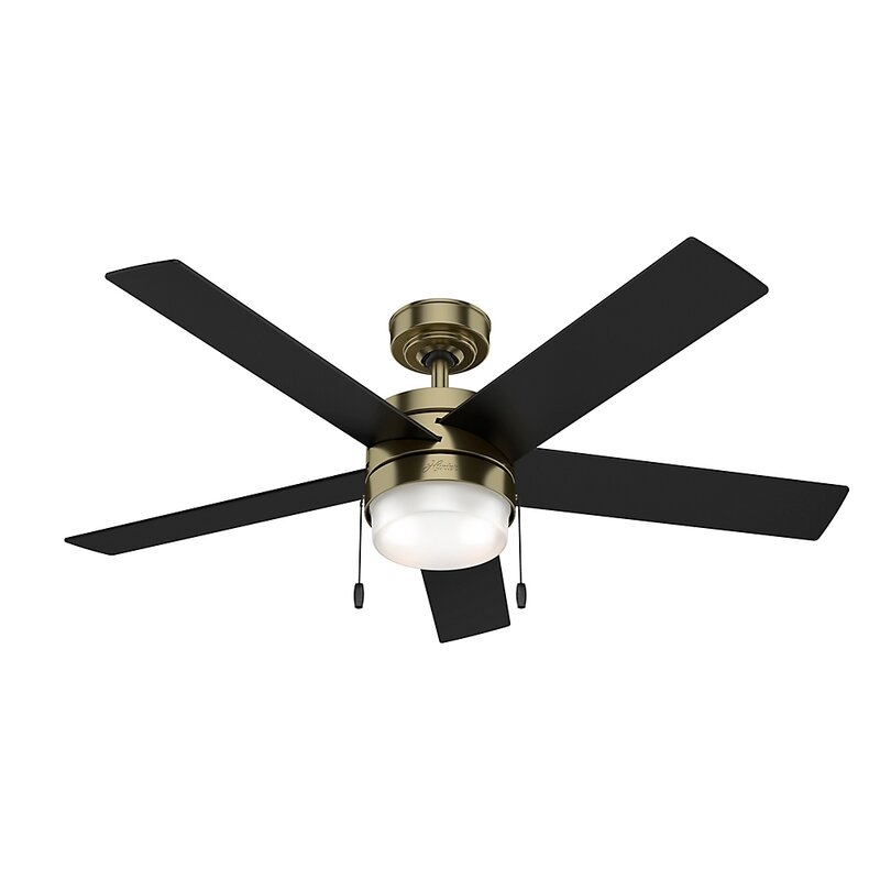 52" Claudette 5 - Blade LED Standard Ceiling Fan with Pull Chain and Light Kit Included   52" Claudette 5 - Blade LED Standard Ceiling Fan with Pull Chain and Light Kit Included  52" Claudette 5 - Blade LED Standard Ceiling Fan with Pull Chain and Light K - Image 0