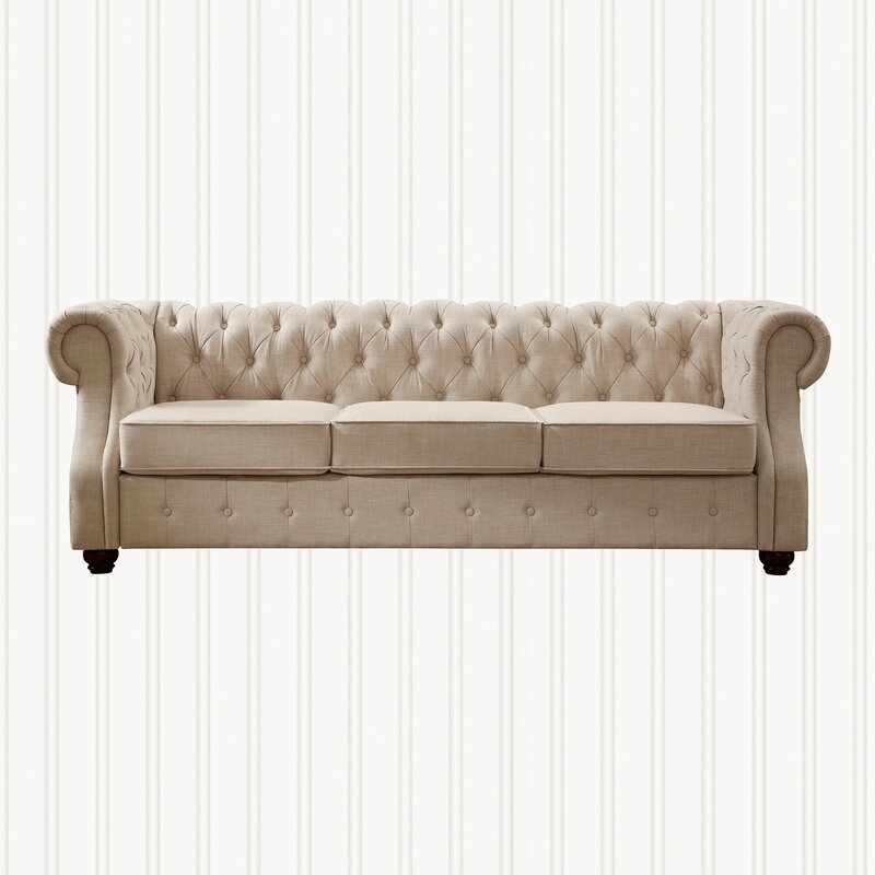 Stowmarket Tufted Chesterfield Sofa / Beige - Image 0