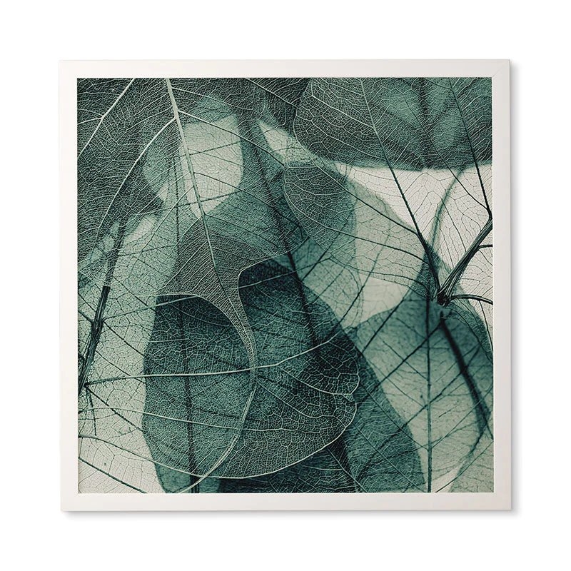 Olive Green by Ingrid Beddoes - Framed Wall Art Bamboo 30" x 30" - Image 0
