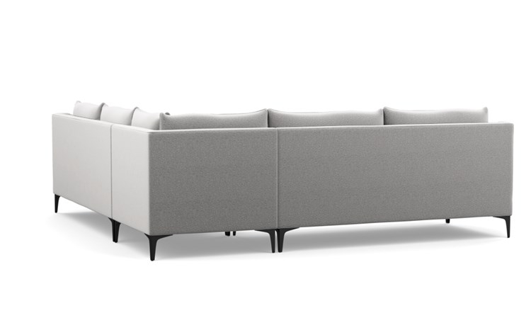 CAITLIN BY THE EVERYGIRL Corner Sectional Sofa in Ash Performance Felt with Matte Black Sloan L Leg - Image 2
