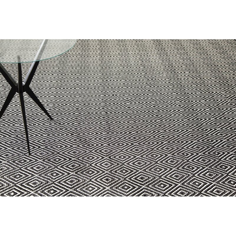 Hand-Woven Indoor/Outdoor Area Rug, Black, 6' x 9' - Image 2