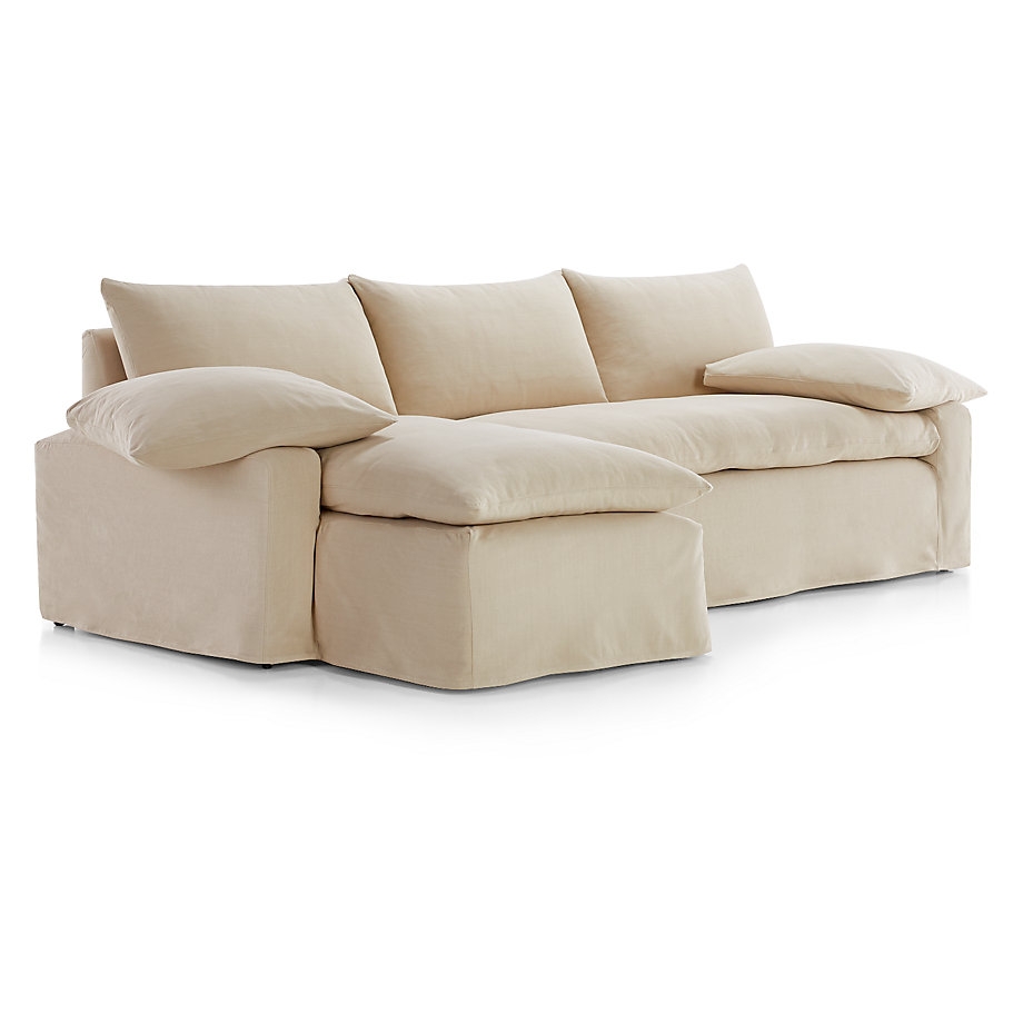 Ever Slipcovered 2-Piece Sectional Sofa with Left Arm Chaise by Leanne Ford - Image 1