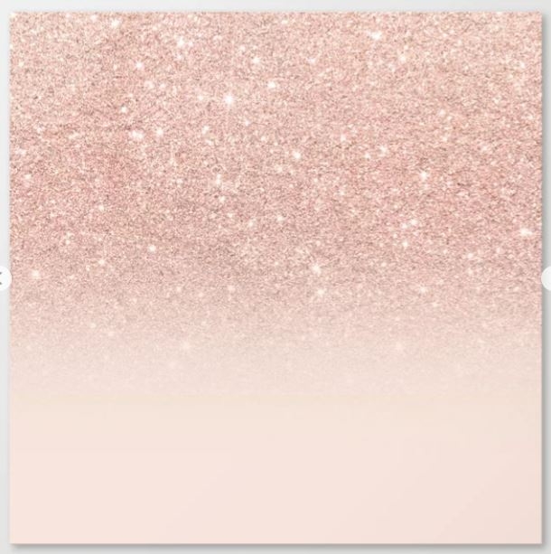 Rose gold faux glitter pink ombre color block Canvas Print - Image 0