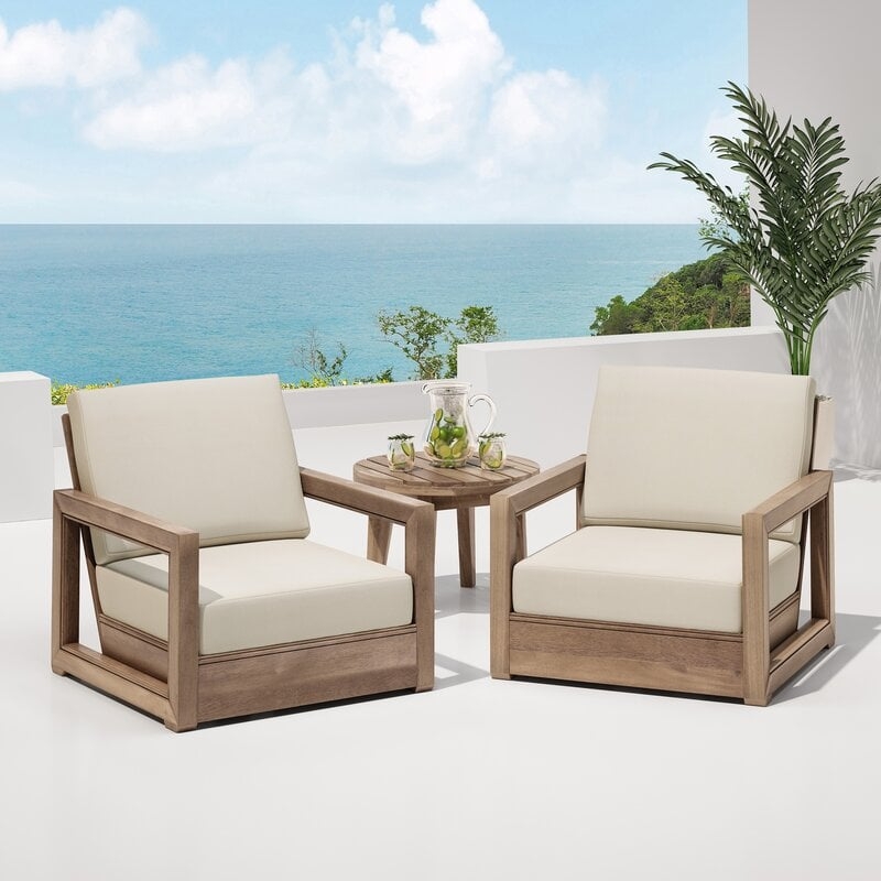 Kenza Patio Chair with Cushions (Set of 2) - Image 0