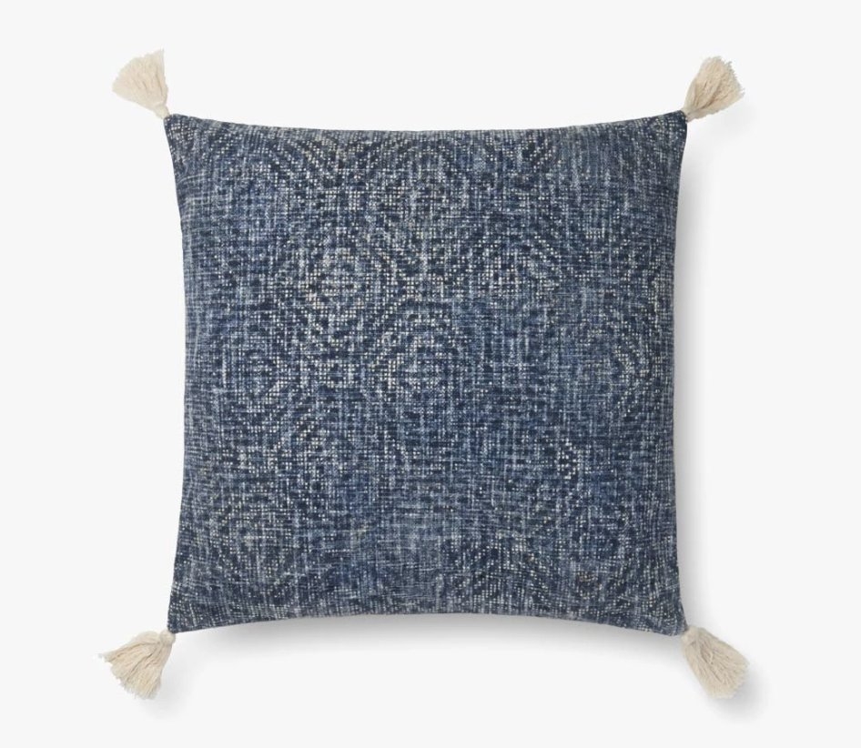 Blue Pillow - 22" X 22"  - with down insert - Image 0