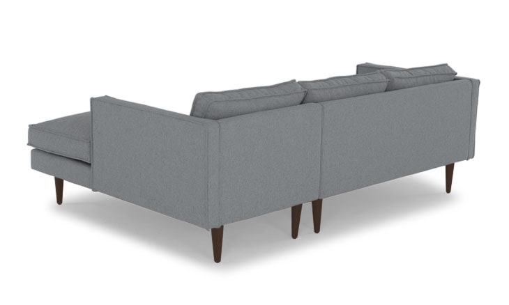 Serena Right-Facing Sectional - Synergy Pewter Fabric/Coffee Bean Legs - Image 3