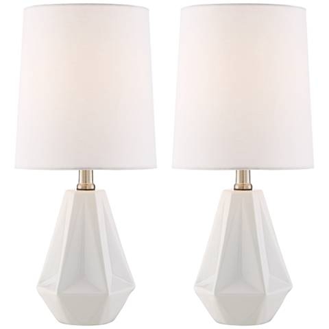 Colyn White Prism Accent Table Lamp Set of 2 - Image 0