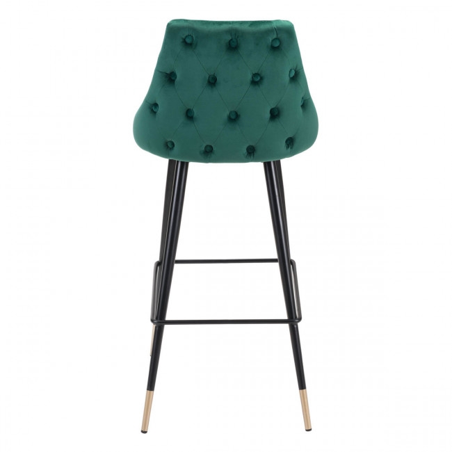 Piccolo Bar Chair Green Velvet - Image 2
