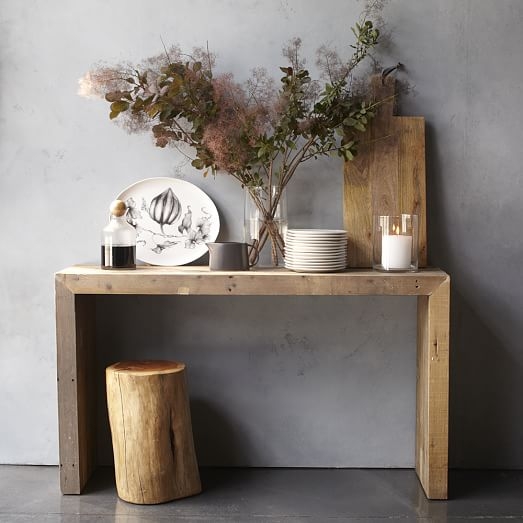 Emmerson Reclaimed Wood Console - stone gray. - Image 7