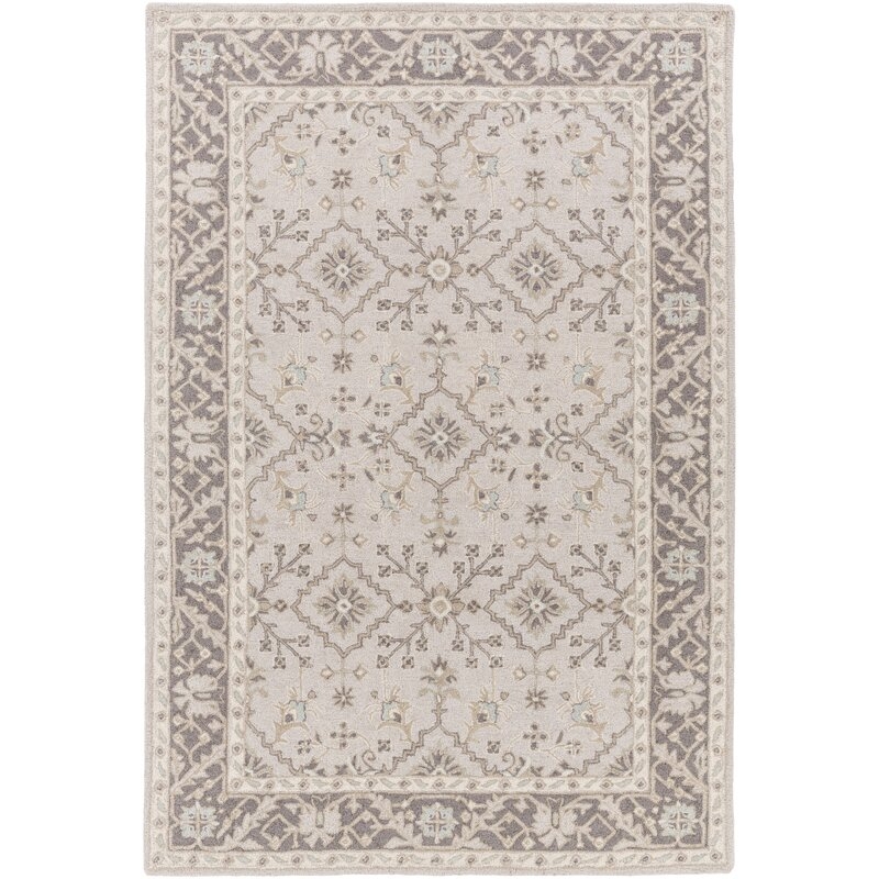 Wilamette Hand-Tufted Beige/Charcoal Area Rug - Image 0